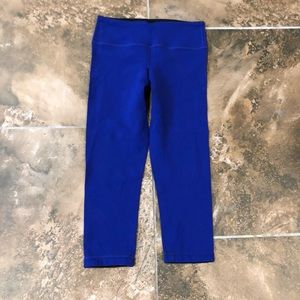 Lululemon Cropped Low-Rise Blue Leggings